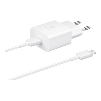 Samsung Schnellladeadapter mit Datenkabel USB Type-C 15 Watt EP-T1510XWEGEU