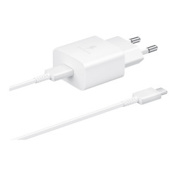 Samsung Schnellladeadapter mit Datenkabel USB Type-C 15 Watt EP-T1510XWEGEU