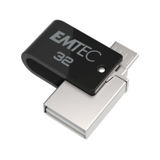 Emtec USB Flash Drive T260 Dual Mobile & Go 32GB - USB-A + micro-USB
