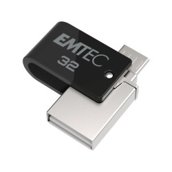 Emtec USB Flash Drive T260 Dual Mobile & Go 32GB - USB-A + micro-USB