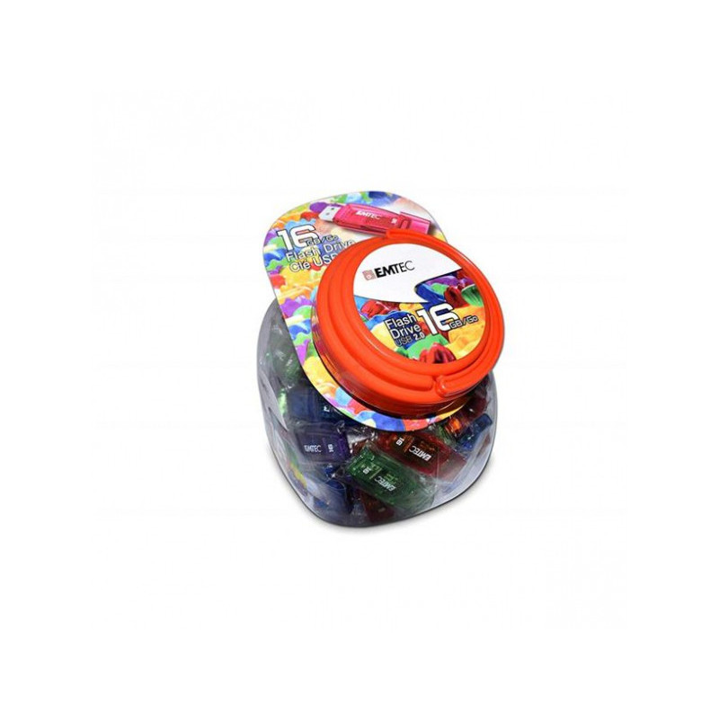 Emtec USB Flash Drive C410 Candy Jar 16GB - 80 pieces