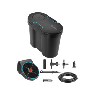 Gardena Solution d\'arrosage automatique solaire AquaBloom avec réserve d\'eau 1330120 (noir)