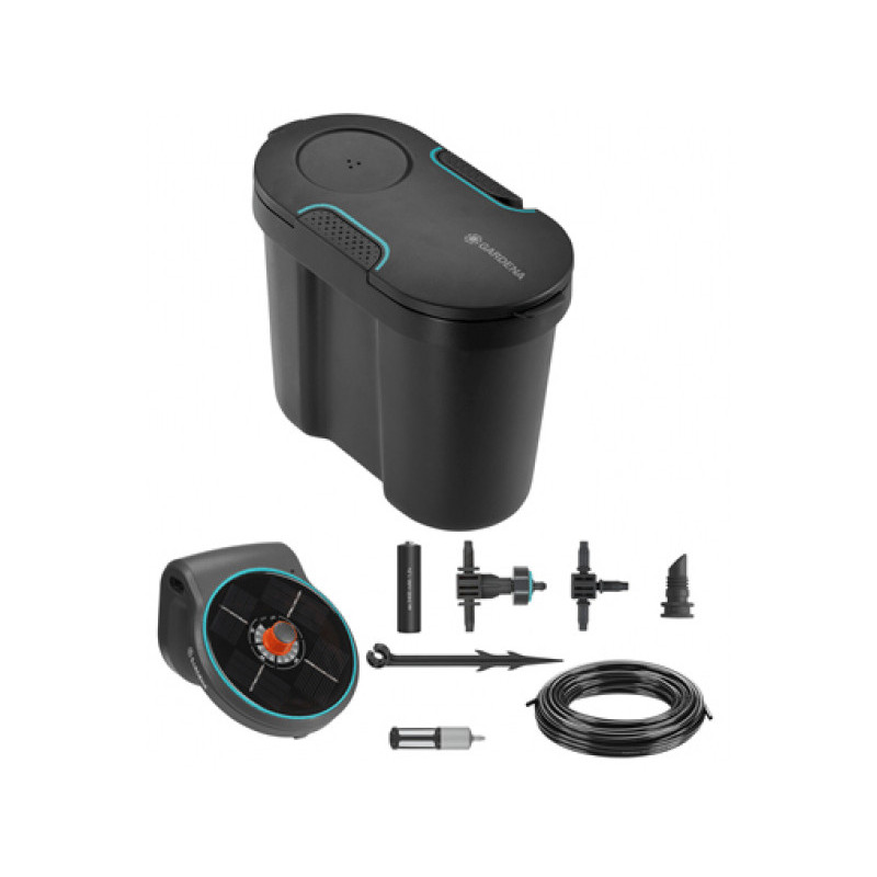 Gardena Solution d\'arrosage automatique solaire AquaBloom avec réserve d\'eau 1330120 (noir)