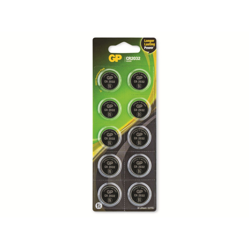 Battery GP Lithium Knopfzellen CR2032 (10 Pcs)