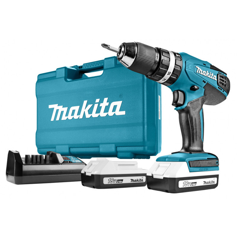Makita Akku Perceuse visseuse à percussion HP457DWE10 Makita Akku Perceuse visseuse à percussion HP457DWE10