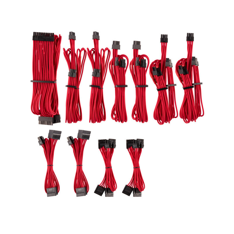 Corsair CP-8920223 Male/Male Straight Straight Black/Red CP-8920223 Corsair CP-8920223 Male/Male Straight Straight Black/Red CP-8920223