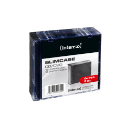 Intenso Empty Slim Cases CD/DVD Pack of 10 Transparent (9001602)