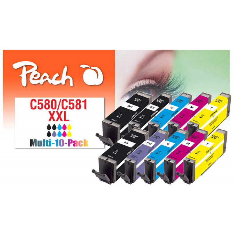 Peach Patrone Canon 580XXL/581XXL Multi10Pack PI100-437 Peach Patrone Canon 580XXL/581XXL Multi10Pack PI100-437