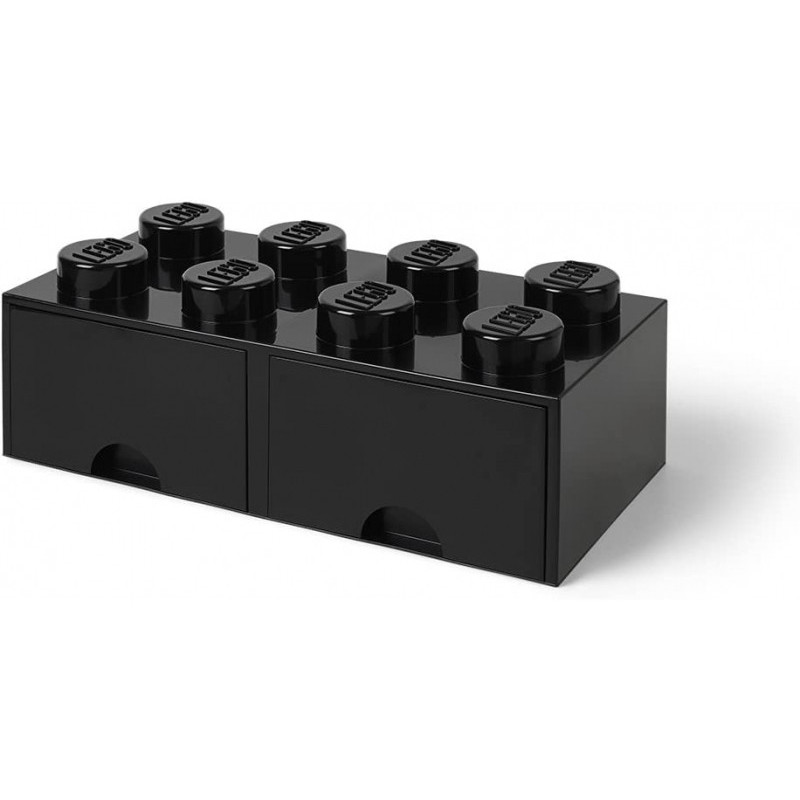 LEGO Brique de rangement 8 plots + 2 tiroir noir (40061733) LEGO Brique de rangement 8 plots + 2 tiroir noir (40061733)