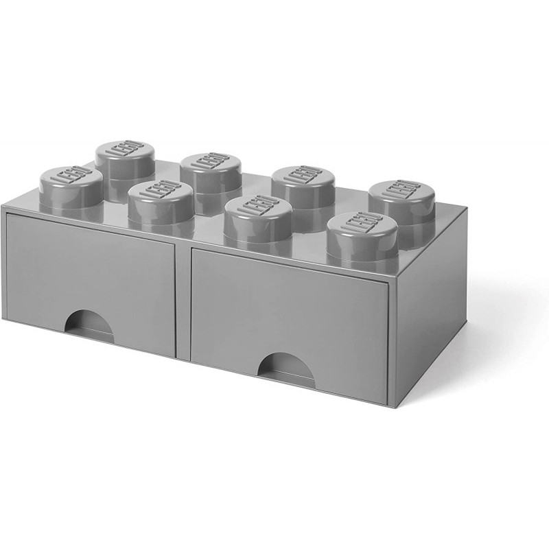 LEGO Brique de rangement 8 plots + 2 tiroir gris (40061740) LEGO Brique de rangement 8 plots + 2 tiroir gris (40061740)