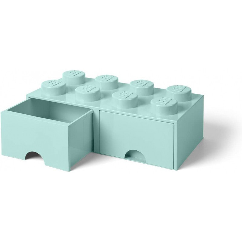 LEGO Brique de rangement 8 plots + 2 tiroir bleu ciel (40061742) LEGO Brique de rangement 8 plots + 2 tiroir bleu ciel (40061742)