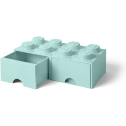 LEGO Brique de rangement 8 plots + 2 tiroir bleu ciel (40061742)