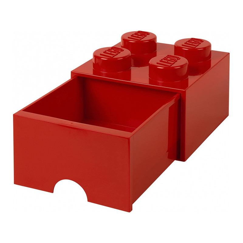 LEGO Brique de rangement 4 plots + 1 tiroir rouge (40051730) LEGO Brique de rangement 4 plots + 1 tiroir rouge (40051730)