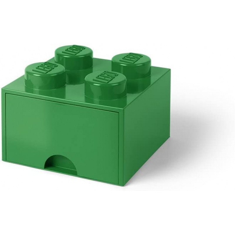 LEGO Brique de rangement 4 plots + 1 tiroir vert (40051734) LEGO Brique de rangement 4 plots + 1 tiroir vert (40051734)