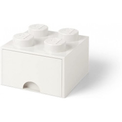 LEGO Brique de rangement 4 plots + 1 tiroir blanc (40051735)