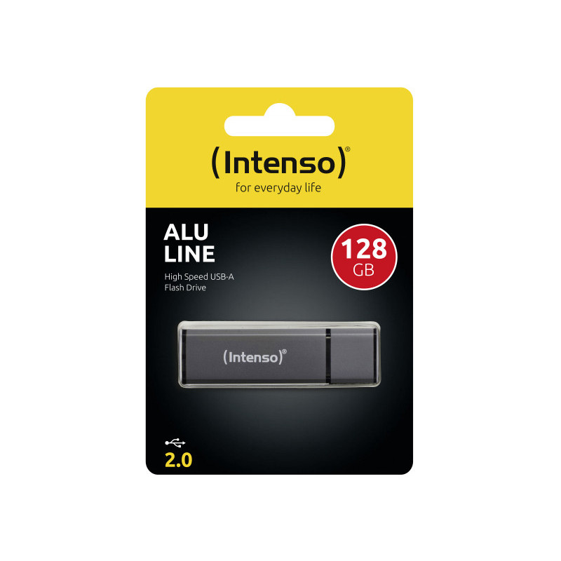 Intenso USB Flash Drive Alu Line 128 Go Anthracite (3521495) Intenso USB Flash Drive Alu Line 128 Go Anthracite (3521495)