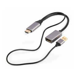 CableXpert Aktiver 4K HDMI zu DisplayPort Adapter. black - A-HDMIM-DPF-02