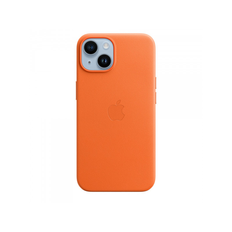 Apple iPhone 14 Leather Case with MagSafe Orange MPP83ZM/A Apple iPhone 14 Leather Case with MagSafe Orange MPP83ZM/A