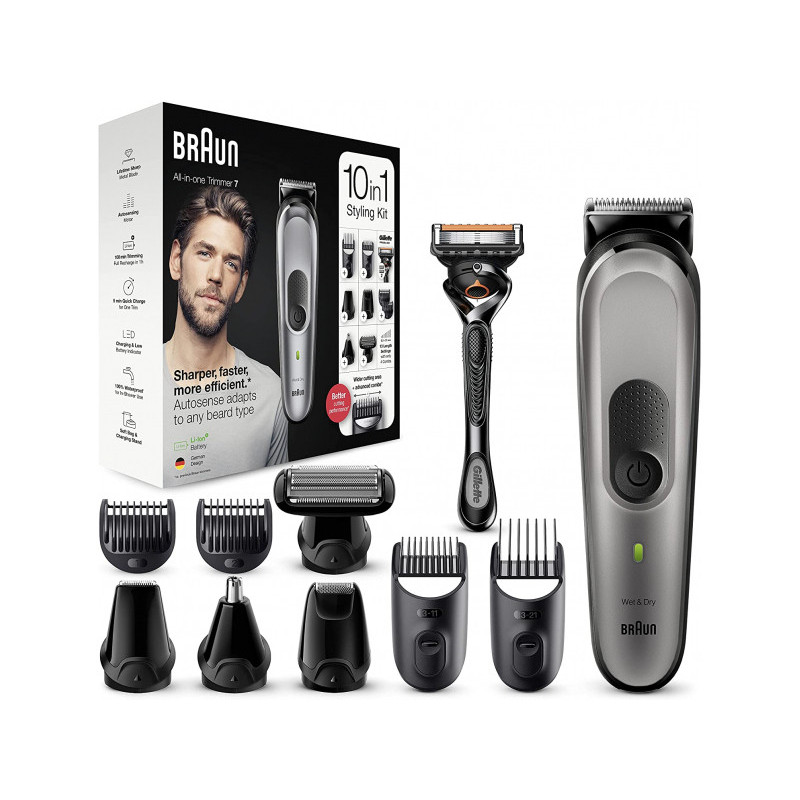 Braun MGK7320 tondeuse 10-en-1. 8 accessoires + rasoir ProGlide Gillette