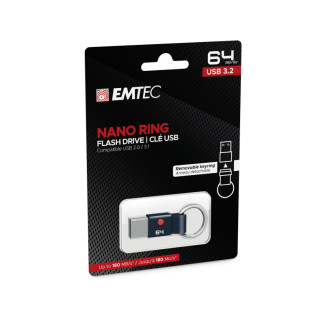 Emtec USB Flash Drive T100 Nano Ring 64GB - USB 3.2