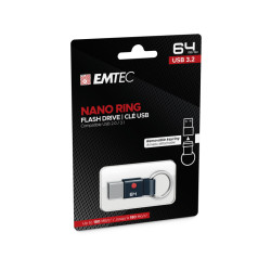 Emtec USB Flash Drive T100 Nano Ring 64GB - USB 3.2