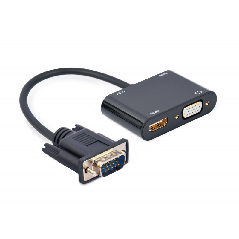 CableXpert VGA auf HDMI/Audio-Adapter. black - A-VGA-HDMI-02 CableXpert VGA auf HDMI/Audio-Adapter. black - A-VGA-HDMI-02