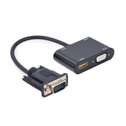 CableXpert VGA auf HDMI/Audio-Adapter. black - A-VGA-HDMI-02