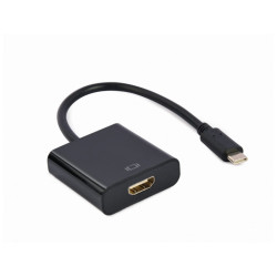CableXpert USB Typ-C to HDMI Adapter. black - A-CM-HDMIF-03