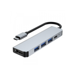 CableXpert USB Typ-C Multi-Port-Adapter (Hub + HDMI + PD) - A-CM-COMBO5-03