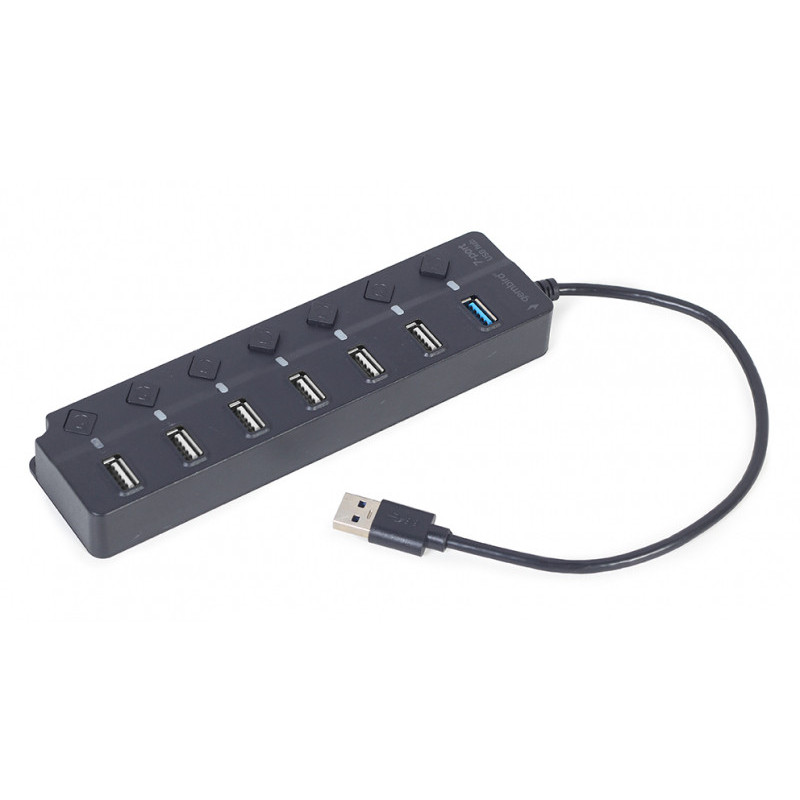 Gembird USB-Hub (1 x USB 3.1 + 6 x USB 2.0). black - UHB-U3P1U2P6P-01 Gembird USB-Hub (1 x USB 3.1 + 6 x USB 2.0). black - UHB-U3P1U2P6P-01