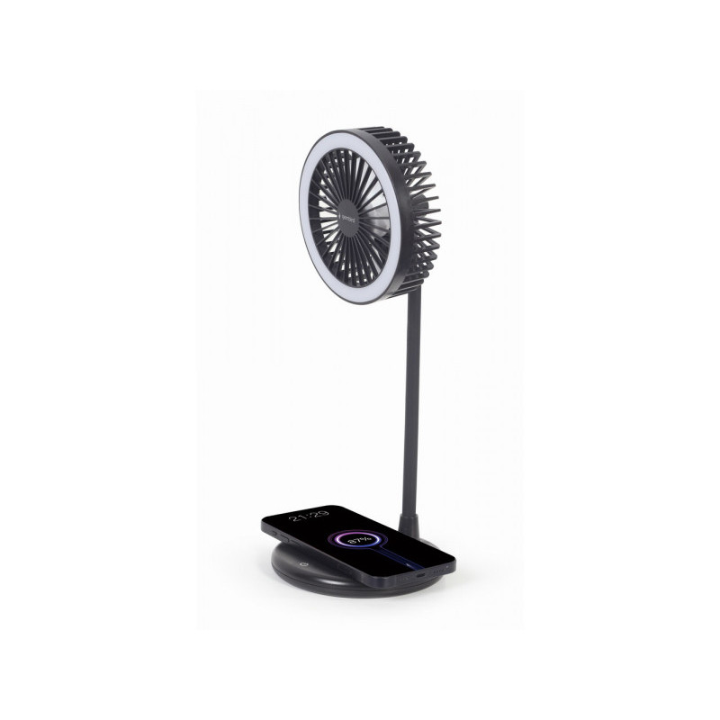 OEM table fan with lamp and wireless charger - TA-WPC10-LEDFAN-01 OEM table fan with lamp and wireless charger - TA-WPC10-LEDFAN-01