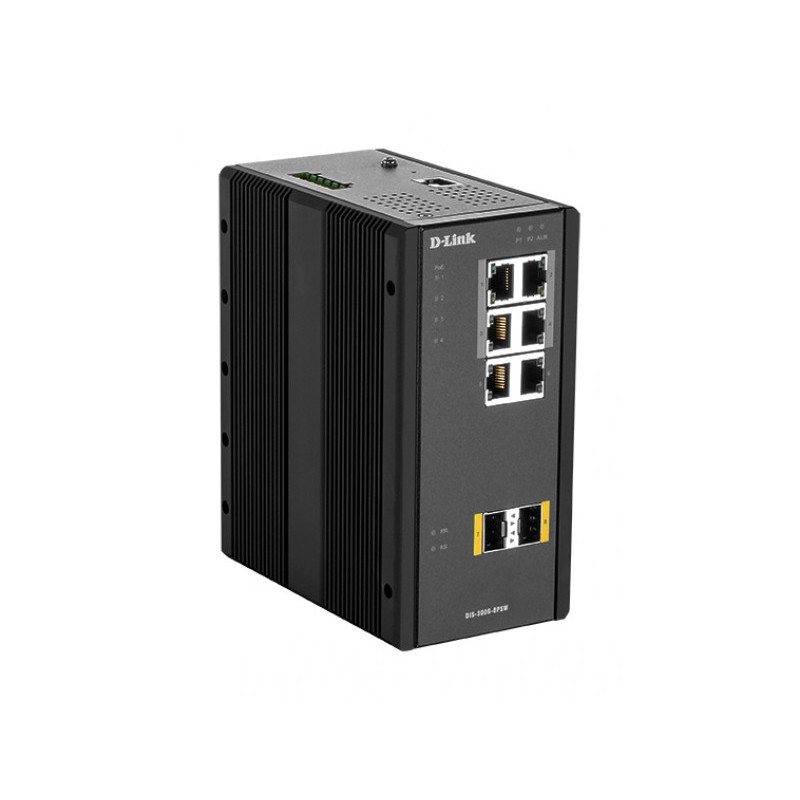 D-Link Industrial Gigabit Managed PoE Switch with SFP slots DIS-300G-8PSW D-Link Industrial Gigabit Managed PoE Switch with SFP slots DIS-300G-8PSW