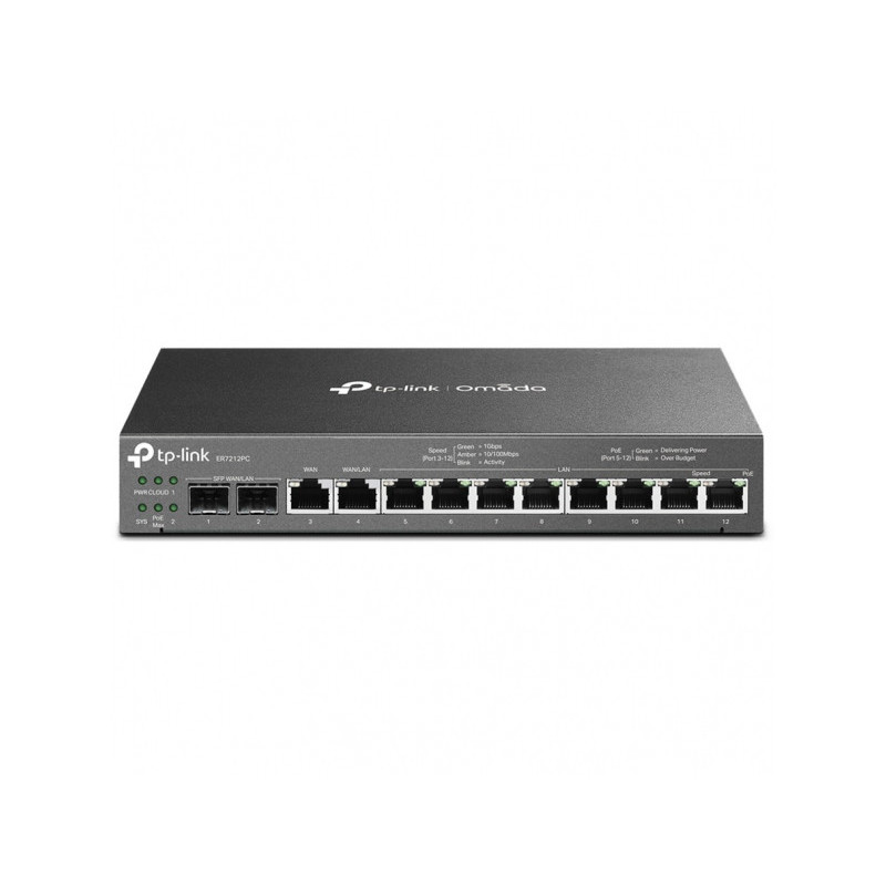 TP-LINK Omada Router 8-Port Switch GigE Black - ER7212PC