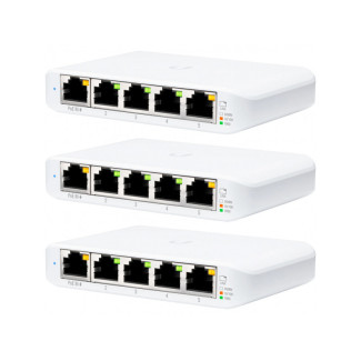 Ubiquiti UniFi USW-Flex-Mini Switch Pack of 3 White - USW-FLEX-MINI-3
