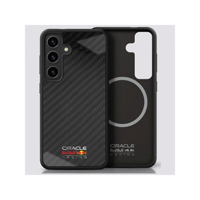 Red Bull Case pour Samsung Galaxy S25 noir Fibre de carbone réel brillant