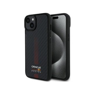 Red Bull iPhone 14 boîtier noir Carbon Fiber MagSafe