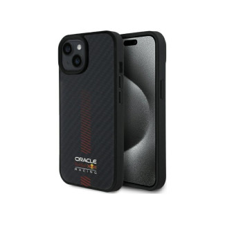 Red Bull iPhone 15 boîtier noir Carbon Fiber MagSafe