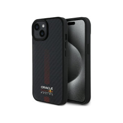 Red Bull iPhone 15 boîtier noir Carbon Fiber MagSafe