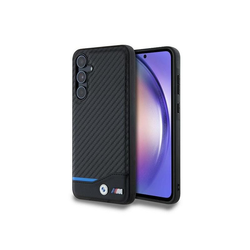 BMW Étui Samsung Galaxy A55 A556 Noir Cuir Carbone MPN BMW Étui Samsung Galaxy A55 A556 Noir Cuir Carbone MPN