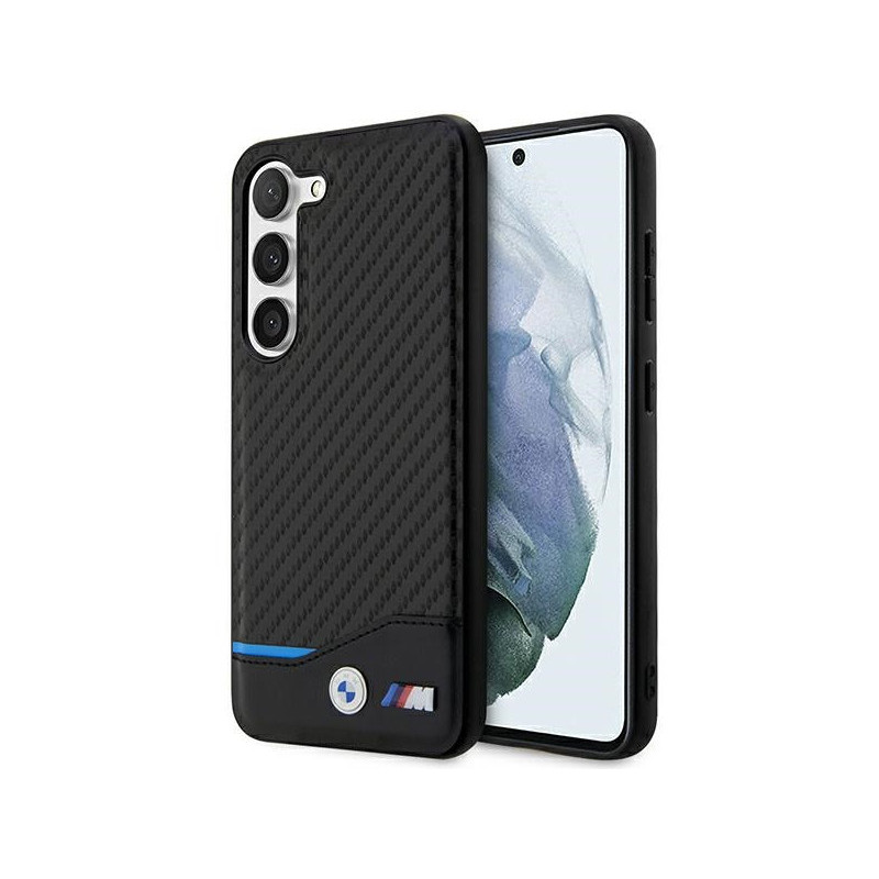 BMW Coque Cuir Samsung Galaxy S23+ S916 Noir Carbone MPN BMW Coque Cuir Samsung Galaxy S23+ S916 Noir Carbone MPN