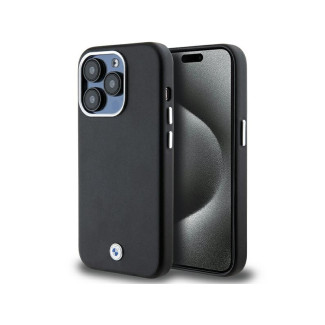 BMW Coque noire en métal enveloppé Signature pour iPhone 14 Pro Max MagSafe