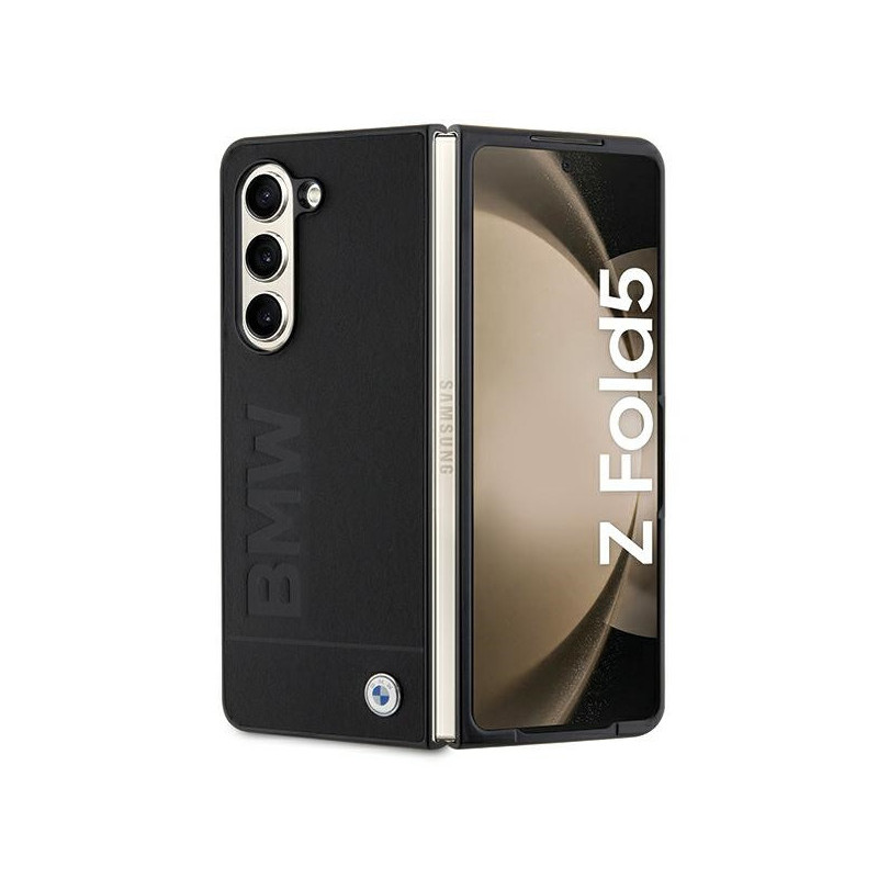 BMW Coque pour Samsung Galaxy Z Fold5 F946 Rigide Noir Logo Imprimé MPN