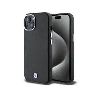 BMW Étui en métal enveloppé noir pour iPhone 13/14/15 avec MagSafe