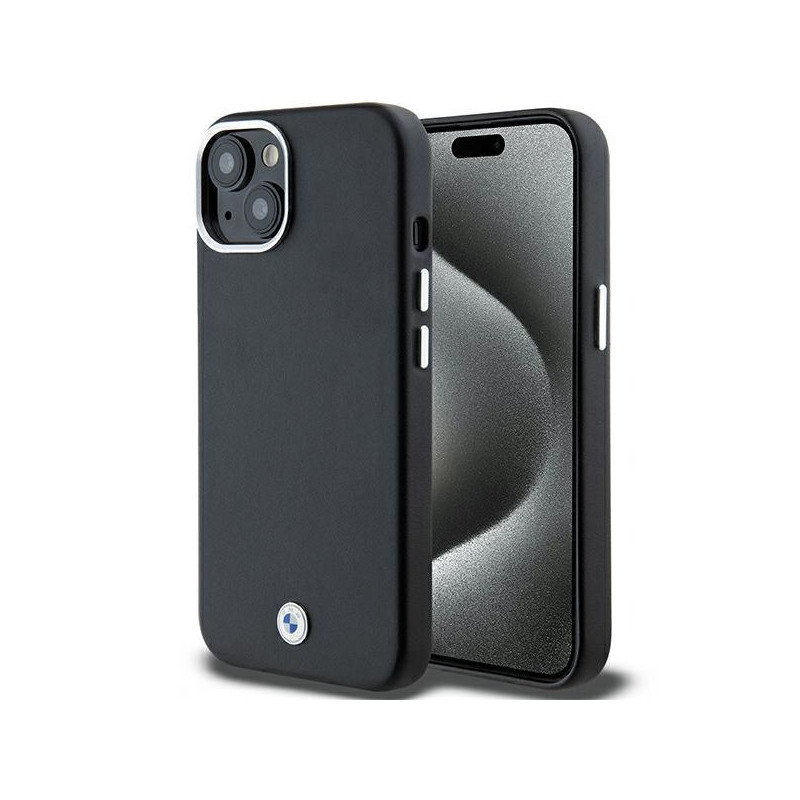 BMW Étui en métal enveloppé noir pour iPhone 13/14/15 avec MagSafe BMW Étui en métal enveloppé noir pour iPhone 13/14/15 avec MagSafe