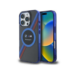 BMW Coque pour iPhone 16 Pro Max noire Motorsport Cercle IML MagSafe
