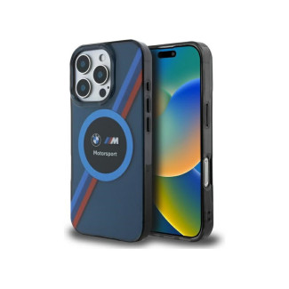 BMW Coque pour iPhone 16Pro Max Bleu Marine Motorsport IML MagSafe MPN