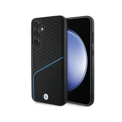 BMW Coque pour Samsung S24 noire Sign Cuir Texturé Ligne MagSafe