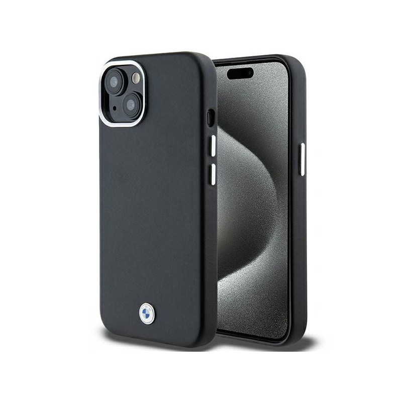BMW Étui en métal enveloppé noir pour iPhone 13/14/15 avec MagSafe BMW Étui en métal enveloppé noir pour iPhone 13/14/15 avec MagSafe