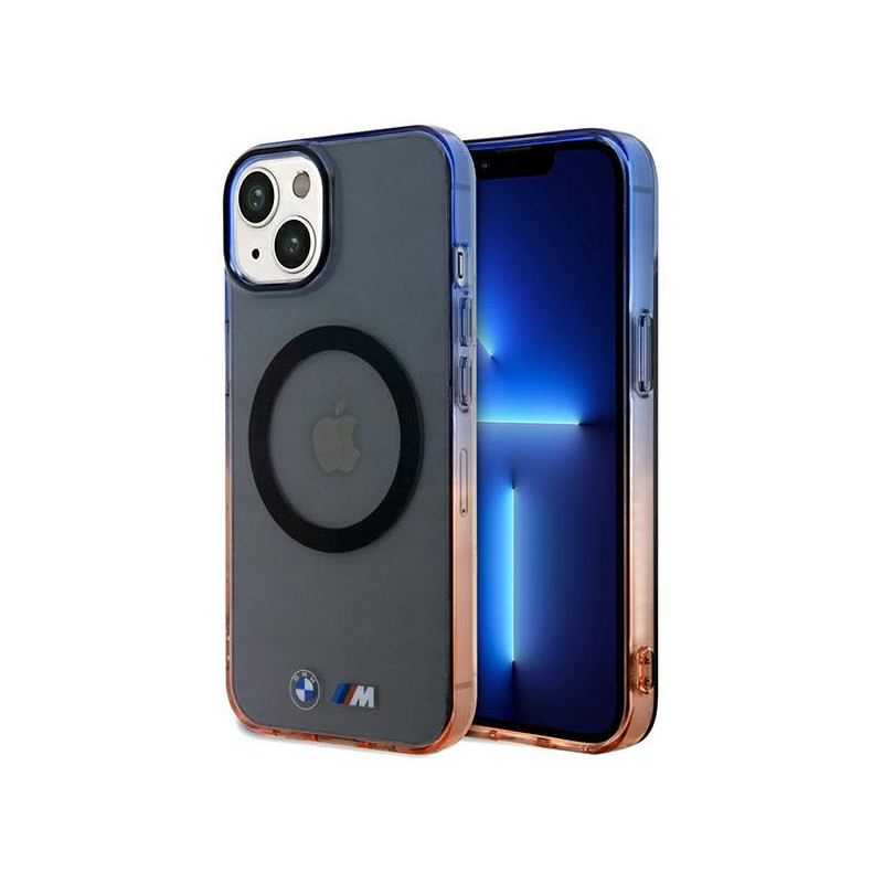 BMW Coque rigide grise avec bumper dégradé pour iPhone 13/14/15 +MagSafe BMW Coque rigide grise avec bumper dégradé pour iPhone 13/14/15 +MagSafe