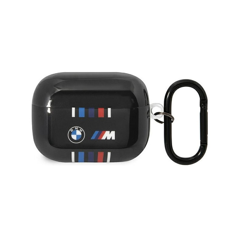BMW coque AirPods Pro noir lignes multi-couleurs BMW coque AirPods Pro noir lignes multi-couleurs